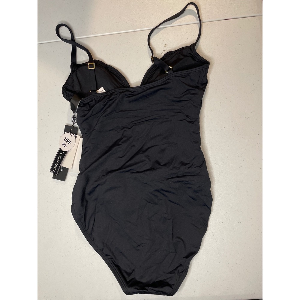 La Blanca Women's One Piece Swimsuit V-Wire Lingerie Tumnmy Control One Piece, 6 - Picture 4 of 6